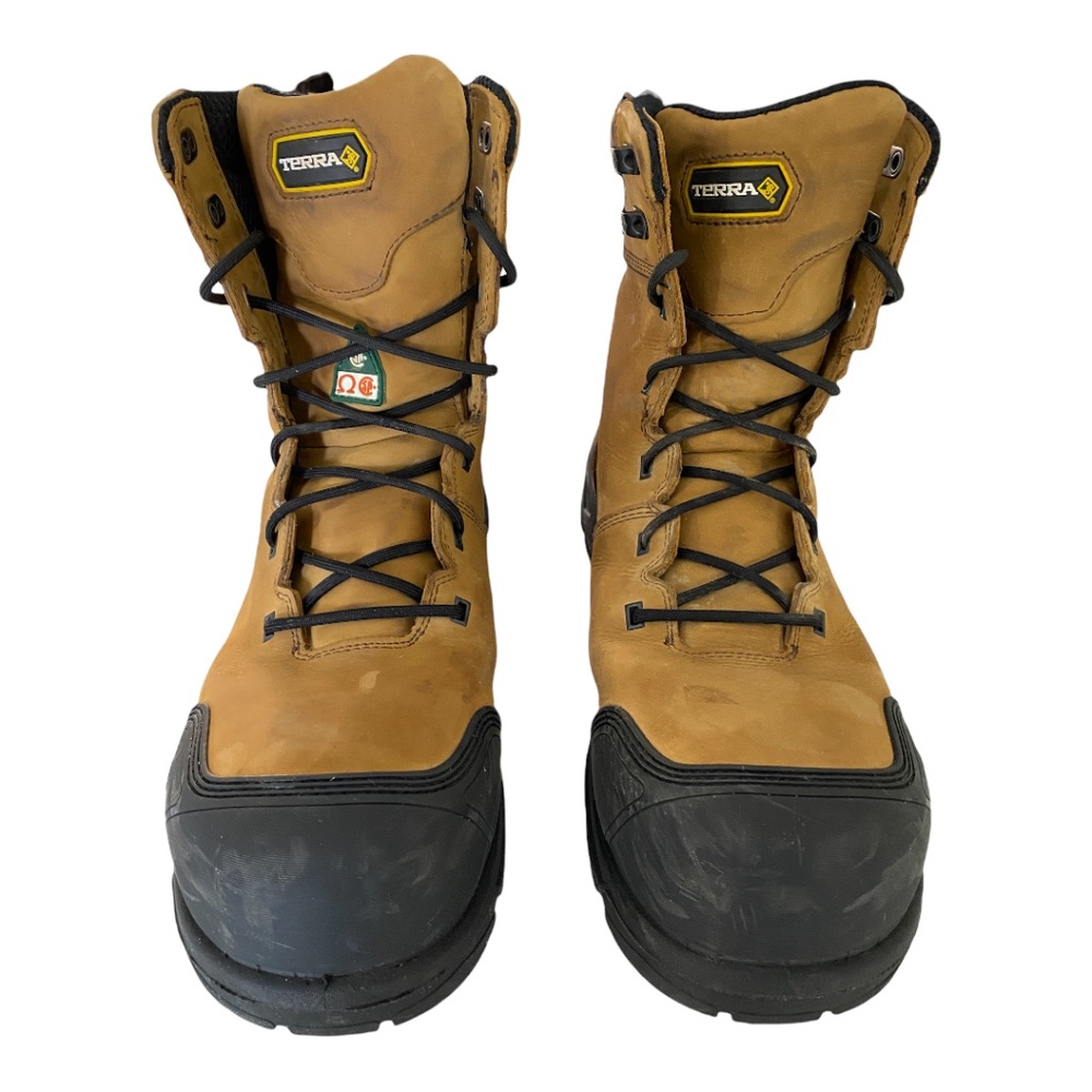 TERRA Mens Size 16 Work Boots 3M 200G Water Resistant Protective Footwear